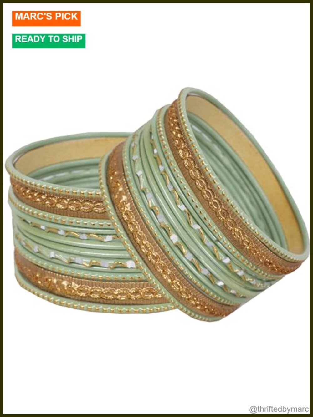24 Piece Gold Plated Metal Bangle Set Stacking Bracelets